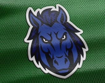 Logotipo do mascote Mustang | Arquivos SVG e PNG personalizáveis | Equipes esportivas, escolas, clubes, eSports | Série de mascotes HMX