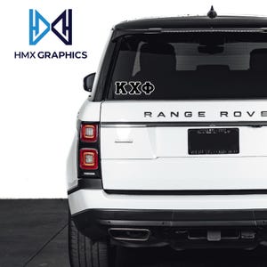 Fully Custom Fraternity & Sorority Greek Letter Vinyl Car Decal | Fraternity Decals | Sorority Decals | Greek Decals (2 Color Design)