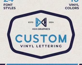 Custom Vinyl Lettering Decals | Storefront Lettering | Vehicle Window Decal | DOT Numbers | Custom Text Sticker