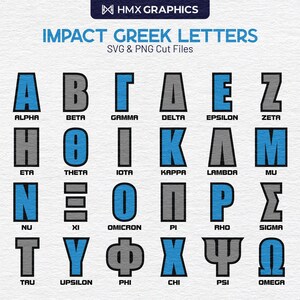Auswirkungen griechisches digitales Alphabet Sofortiger Download (PNG- und SVG-Dateien) | Dateien mit griechischen Buchstaben | Bruderschaftsbriefe | Schwesternschaft Briefe
