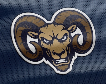 Schafbock Maskottchen Logo | Anpassbare SVG- und PNG-Dateien | Mannschaften, Schulen, Vereine, Esports | HMX Maskottchen Serie
