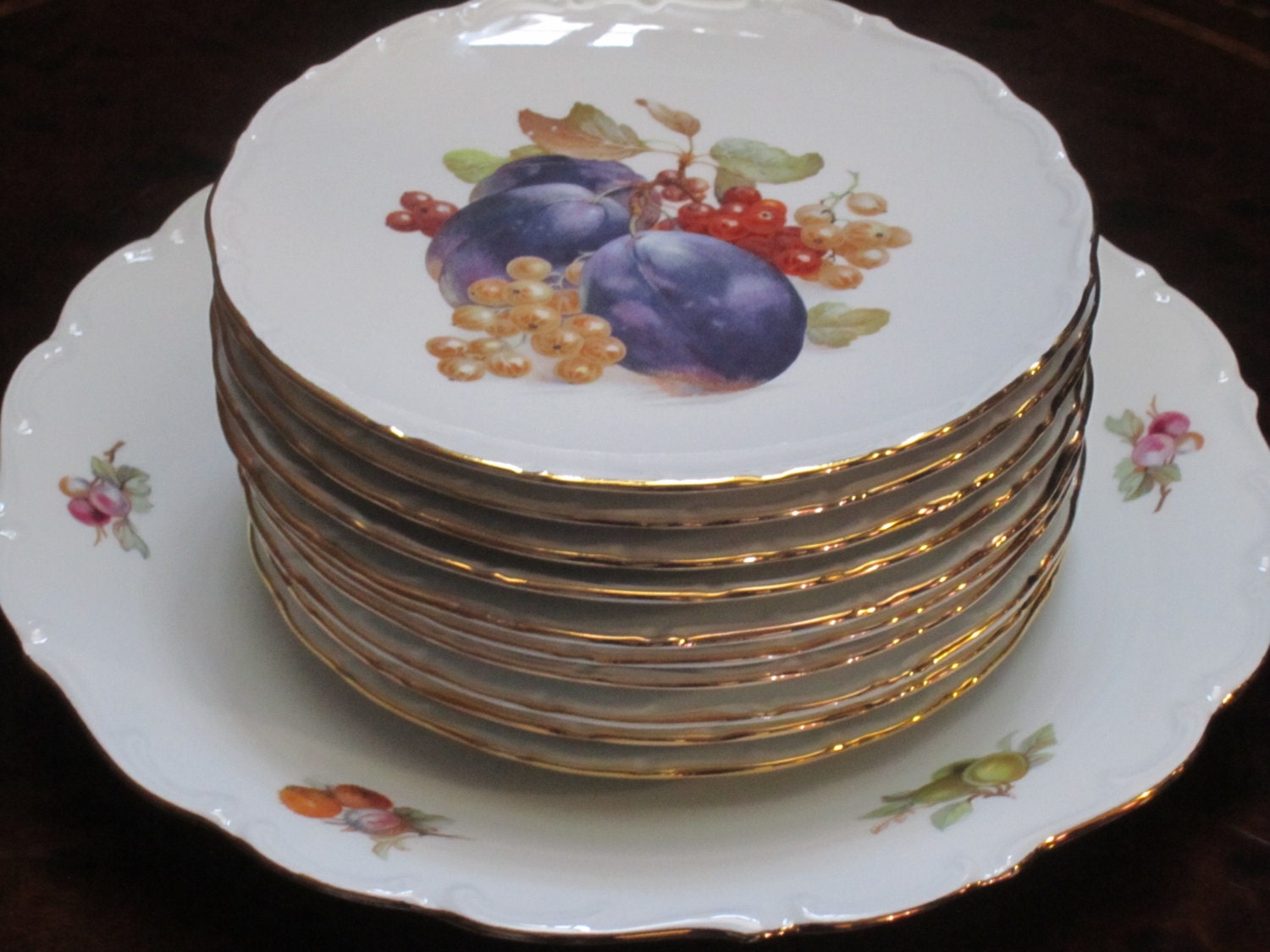 Bavaria Schumann Arzberg Germany Fruit Serving Plates / Desert Etsy