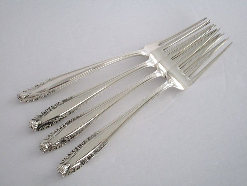 Set Of 4 Wallace Sterling Silver Stradivari Forks Vintage Flatware