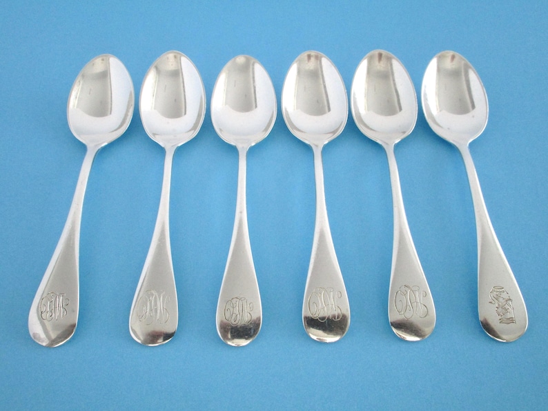 Set of 6 Birks Canada Old English Sterling Silver Small Demitasse