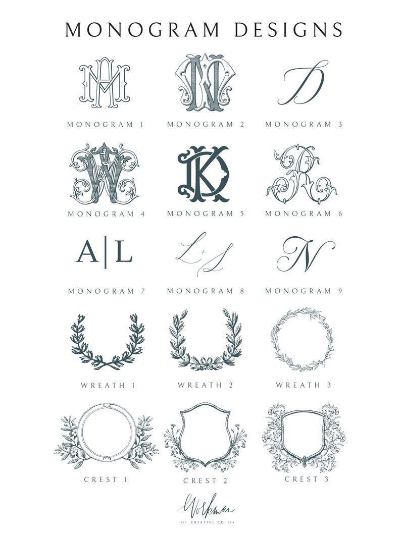 DANIELLE | Traditional Simple Monogram Save the Date With Photo - Etsy