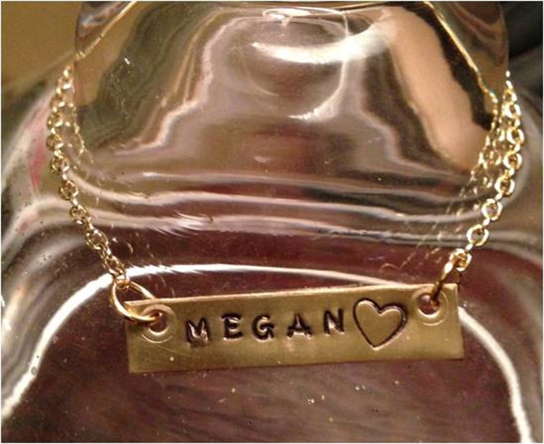 Personalized Name Plate Necklace Etsy