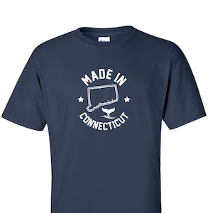 Nueva camiseta "Made In Connecticut" / Elija entre más de 30 colores de camisa y 15 colores de impresión / disponibles en tamaños S-4XL / 6.0 oz, 100% algodón