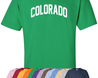 New "Colorado" T-Shirt | Choose From Over 30 Shirt Colors & 15 Print Colors | Available in Sizes S-4XL | 6.0 oz, 100% Cotton