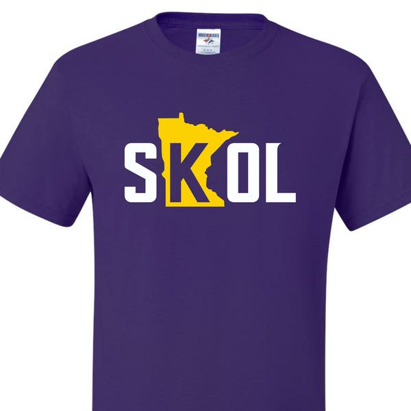 New "SKOL" T-Shirt or Hoodie | Sizes S-4XL | Available in 3 Styles | 6.0 oz, 100% Cotton