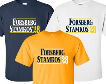 New "Forsberg Stamkos '28" T-Shirt | Available in 3 Colors | Available in Sizes S-4XL | 6.0 oz, 100% Cotton