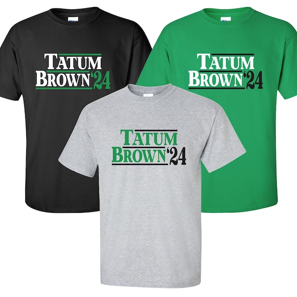 New "Tatum Brown '24" T-Shirt | Available in Sizes S-4XL | Available in 3 Colors | 6.0 oz, 100% Cotton