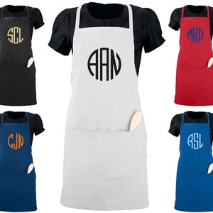 New "Server Length" Custom Apron Personalized with Your Text or Design | Available in 6 Colors | Choose from 15 Print Colors