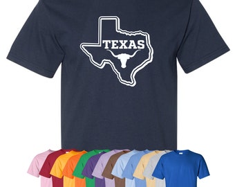 New "Texas" T-Shirt or Hoodie | Sizes S-4XL | Available in 3 Styles | 6.0 oz, 100% Cotton