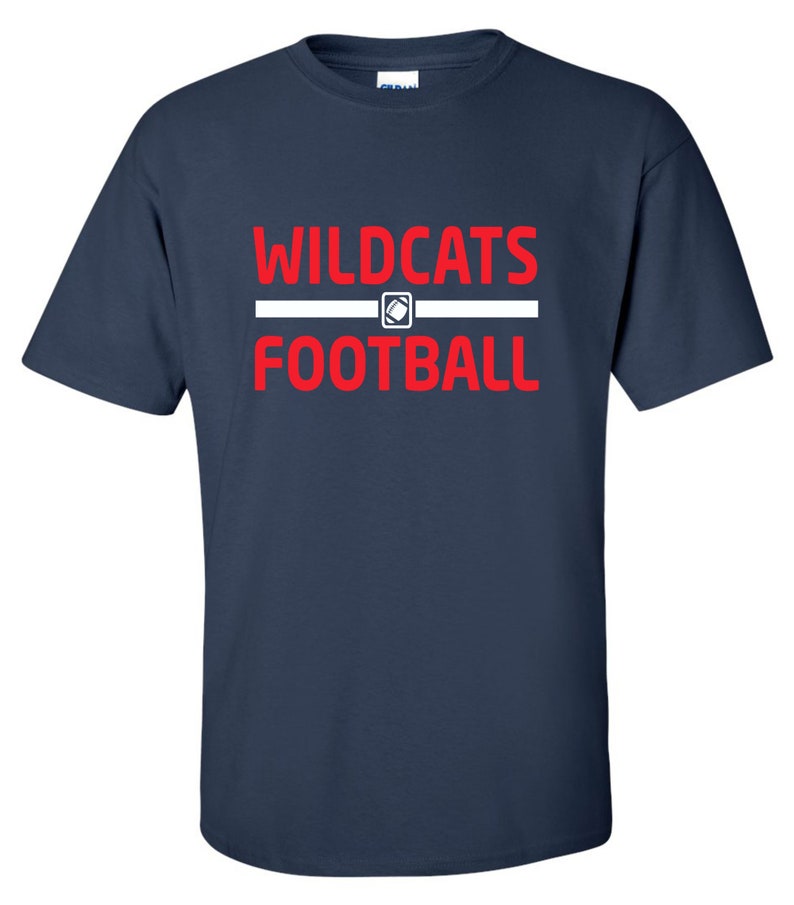 Football Team TShirt with YOUR CUSTOM TEXT Available in Etsy