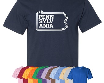 New "Pennsylvania" T-Shirt or Hoodie | Sizes S-4XL | Available in 3 Styles | 6.0 oz, 100% Cotton