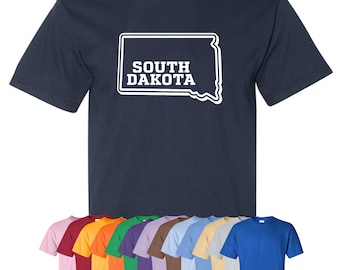 New "South Dakota" T-Shirt or Hoodie | Sizes S-4XL | Available in 3 Styles | 6.0 oz, 100% Cotton