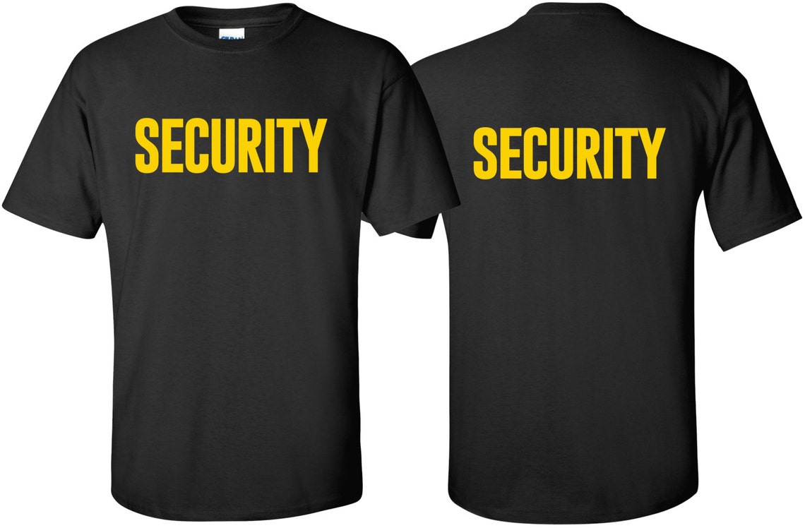 NYC FACTORY Safety Green & Black Security T-Shirt – Screen Printed In NJ, Unisex Neon Tee