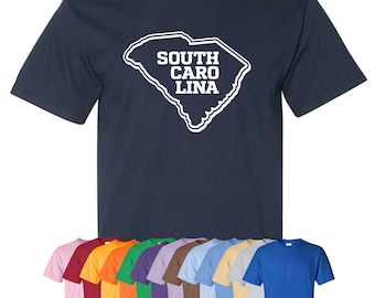 New "South Carolina" T-Shirt or Hoodie | Sizes S-4XL | Available in 3 Styles | 6.0 oz, 100% Cotton