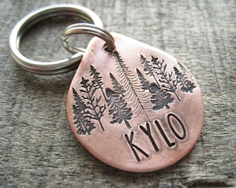 Hand Stamped Pet ID Tag - Personalized Pet/Dog Tag - Dog Collar Tag - Engraved Dog Tag - Handsatmped Pet Tag - Copper  Dog Tag