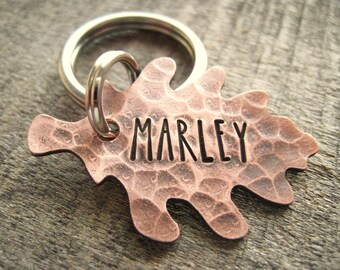 Dog Tag - Pet ID Tag - Pet Tags - Pet Tag for Dogs - Dog Tag for Dogs - Personalized Pet Tag - Leaf