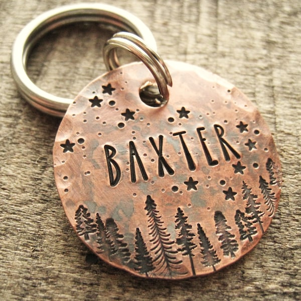 Hand Stamped Pet ID Tag - Personalized Pet/Dog Tag - Dog Collar Tag - Engraved Dog Tag - Handstamped Pet Tag - Copper  Dog Tag