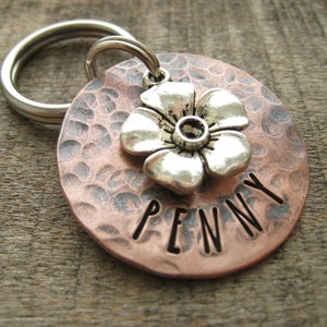 Pet ID Tags - Flower Dog Tag - Customized Pet Tag - Dog Tag for Dogs - Engraved Dog Tag - Personalized Pet Tag - Dog Tag - Pet Tag