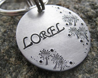 The LOREL - Hand Stamped Pet ID Tag - Personalized Pet/Dog Tag - Dog Collar Tag - Engraved Dog Tag - Handsatmped Pet Tag -  Dog Tag