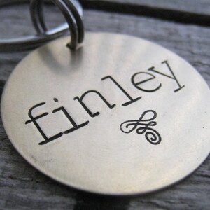 Hand Stamped Pet ID Tag - Personalized Pet/Dog Tag - Dog Collar Tag - Engraved Dog Tag - Handsatmped Pet Tag - Dog Tag