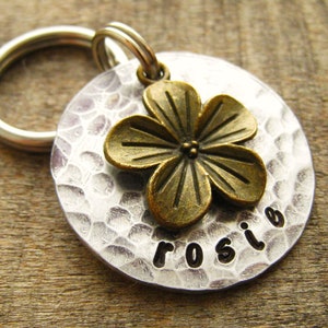 Pet ID Tags - Flower Dog Tag - Customized Pet Tag - Dog Tag for Dogs - Engraved Dog Tag - Personalized Pet Tag - Dog Tag - Pet Tag