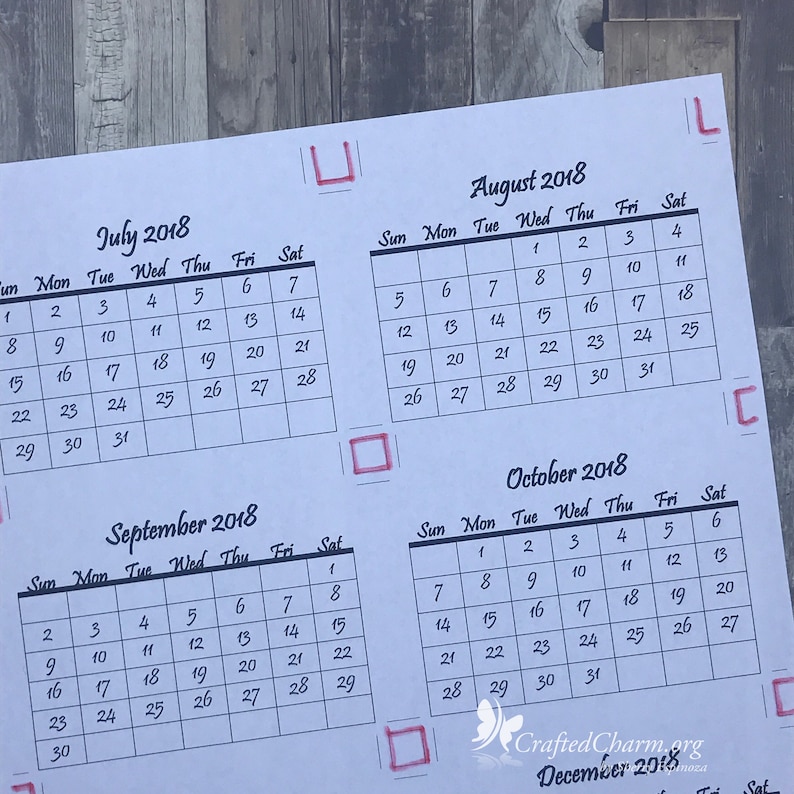 print mini calendar