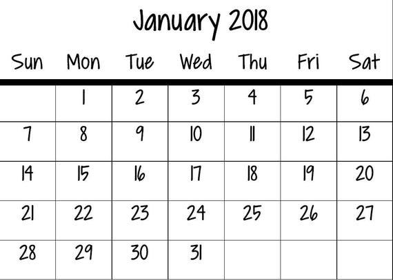2018 mini calendar printable 2018 mini calendar printable