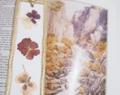 Bookmark. Unique bookmark with yellow ribbon, machine embroidery, handmade flower bookmark, homemade bookmark, yellow ribbon bookmark, satet