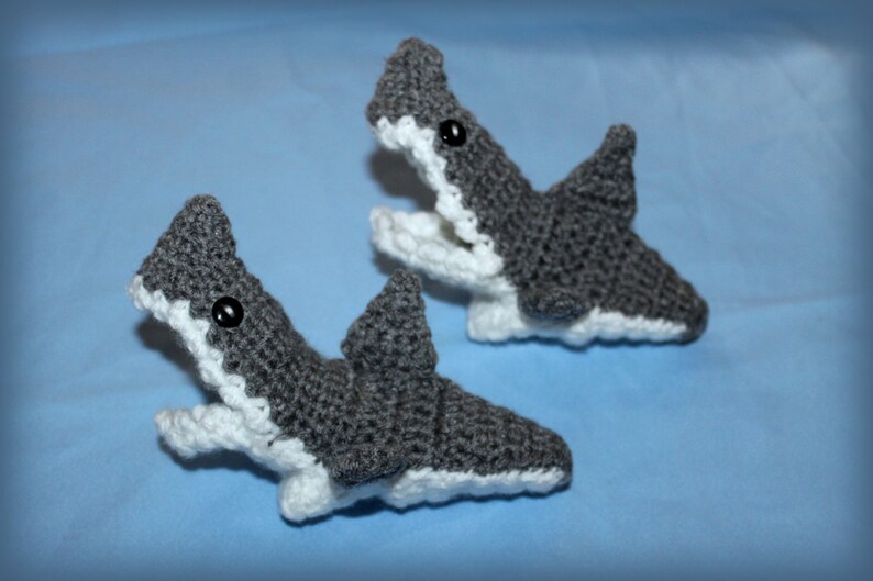 crochet shark booties