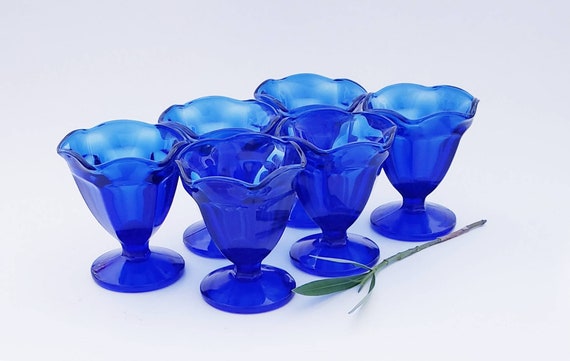 Vintage Anchor Hocking Cobalt Blue set