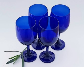 CHOICE Anchor Hocking Essex Cobalt Blue 10 Panel Glasses