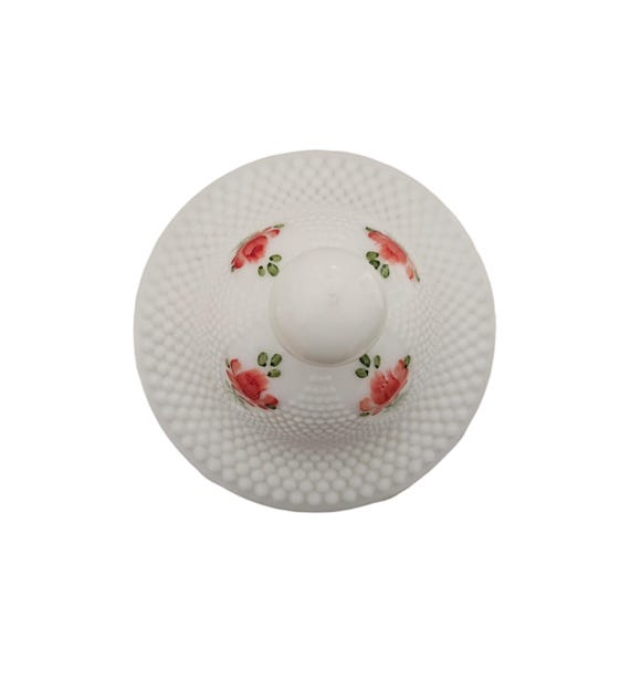 ヴィンテージ ウェストモアランド ミルクガラス 薬瓶 手描きの