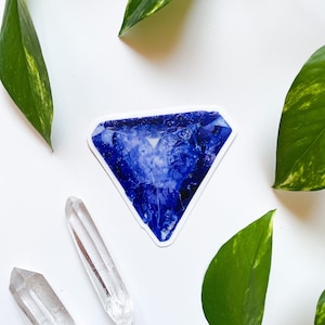 Adhesivo de cristal de benitoita, adhesivo mineral, adhesivo de vinilo de acuarela de cristal, pintura de acuarela de benitoita