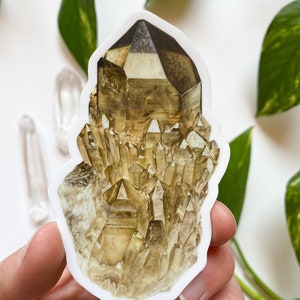 Adhesivo citrino - Adhesivo de cristal citrino Kundalini, Adhesivo mineral, Adhesivo de vinilo de geología