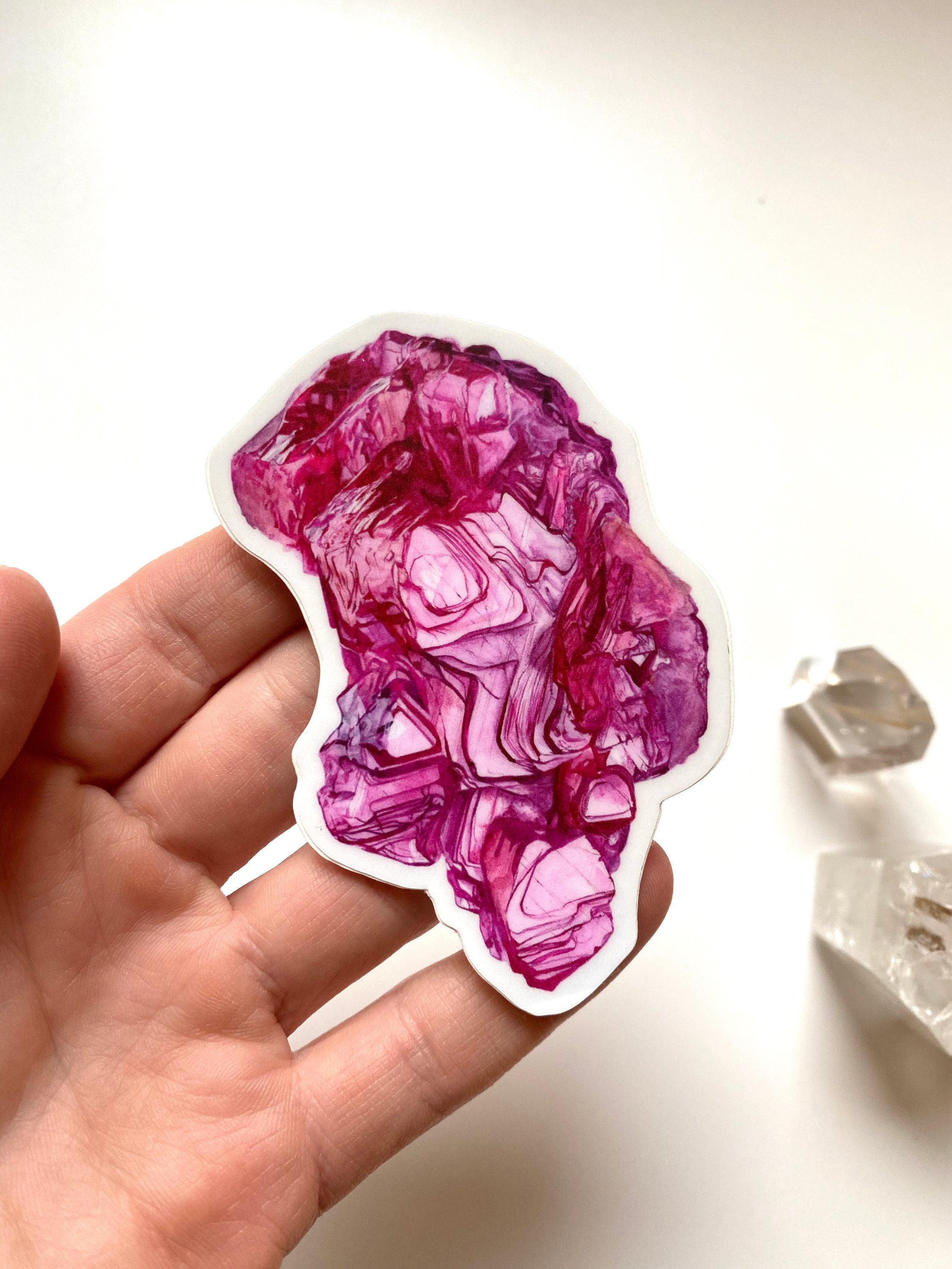Ruby Sticker- Birthstone Sticker, Burmese Ruby Specimen,crystal Sticker ...