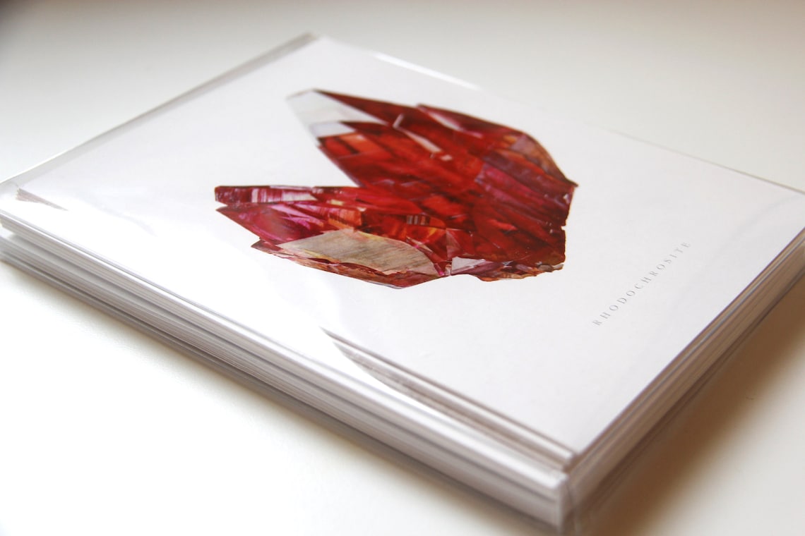 Crystal Card Set- 10 Watercolor Crystal Greeting Cards, Mineral Art ...
