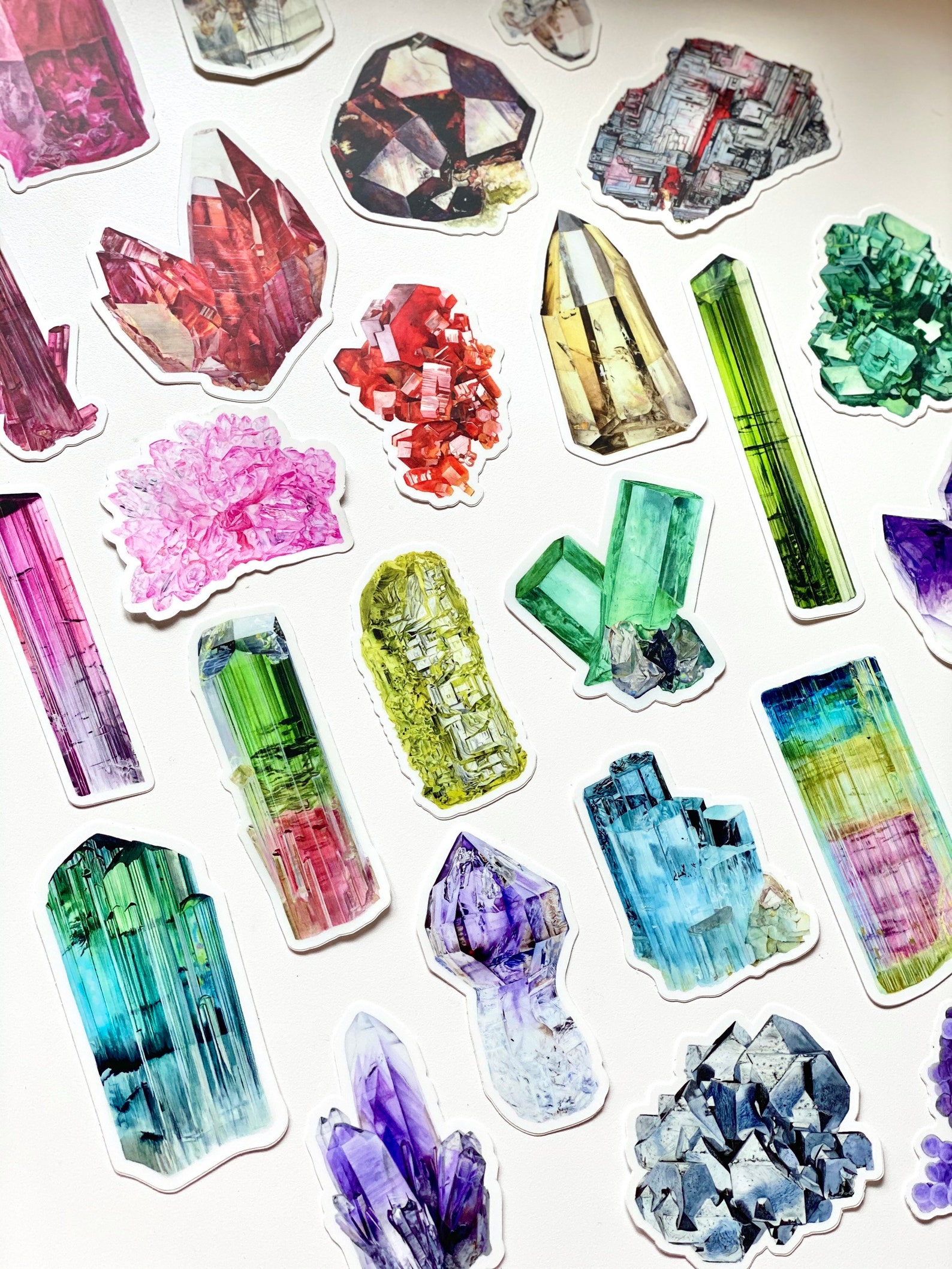Pack of Every Crystal Sticker 40 Vinyl Mineral Stickers Etsy
