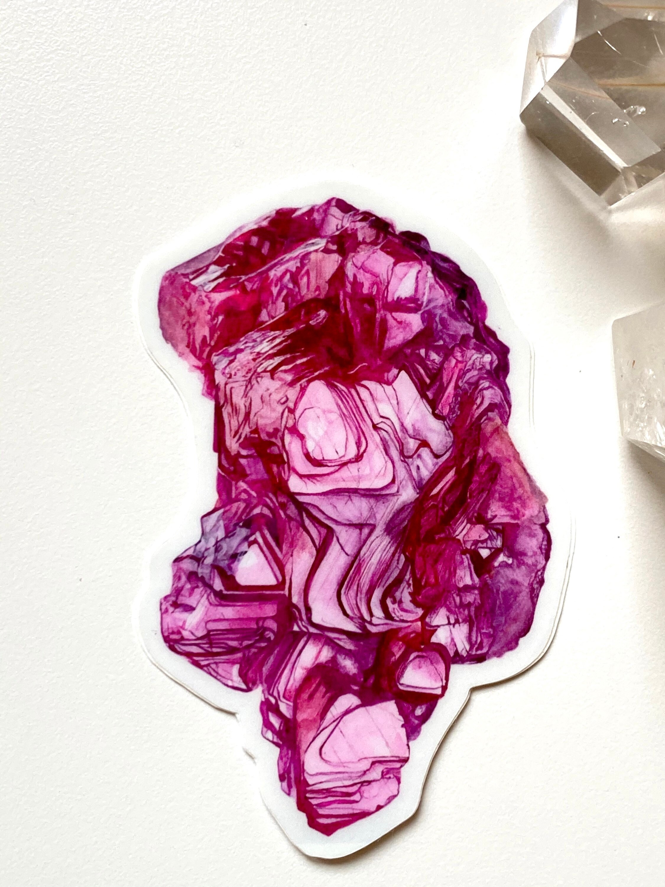 Ruby Sticker- Birthstone Sticker, Burmese Ruby Specimen,crystal Sticker ...