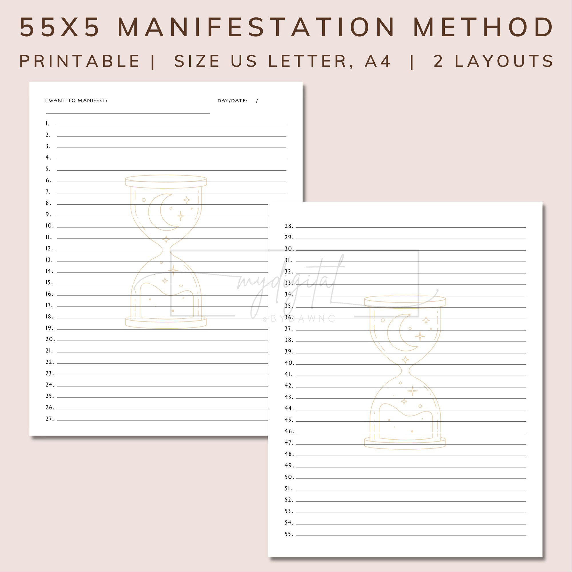 Printable Manifestation Method, 555 Manifestation Method, Manifesting ...