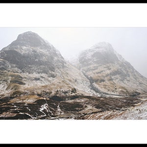 Winter Glen Coe, original fine art photography, print, landscape, highland, nature, 8x12, mountain, snow, scotland, vintage, retro image 2