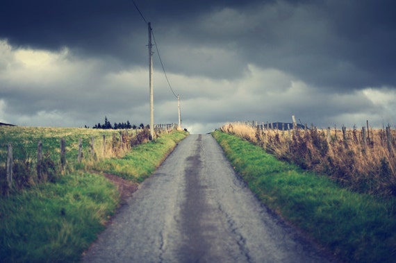 Glen Tilt 16 Original Fine Art Photography Print Landscape Road Scotland Blair Atholl Autumn Clouds Storm Wet Dark - 