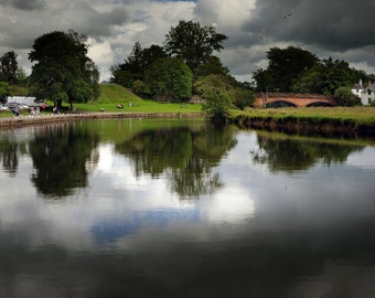 Ein Sturm kommen, original Fine Art-Fotografie, drucken, Schottland, Callander, Fluss, Wasser, Natur, Landschaft, Teith, Cloud, Dunkelheit, Hochland