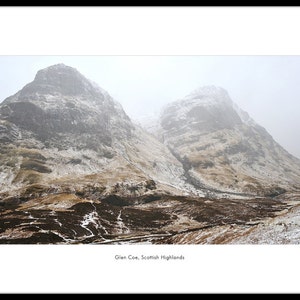 Winter Glen Coe, original fine art photography, print, landscape, highland, nature, 8x12, mountain, snow, scotland, vintage, retro image 4