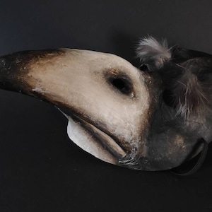 Masquerade mask Crow mask Common raven mask Corvus mask Rook mask Bird mask Plague doctor mask Scary mask Adult mask