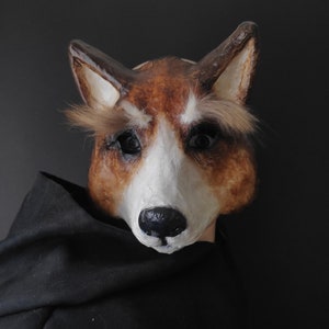 Maschera di volpe Maschera di Halloween Maschera di carnevale Maschera di animali Maschera di cartapesta Maschera spaventosa Maschera per adulti Maschera di carnevale