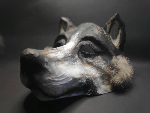 Wolf Mask Dog Mask Animal Mask Paper Mache Mask Creepy - Etsy